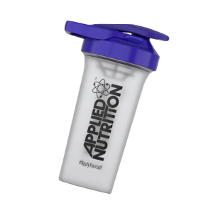 Applied Nutrition – Shaker, Akcesorium treningowe, Wygodne mieszanie, Clear & Blue, 700ml (EAN: 634158938504)